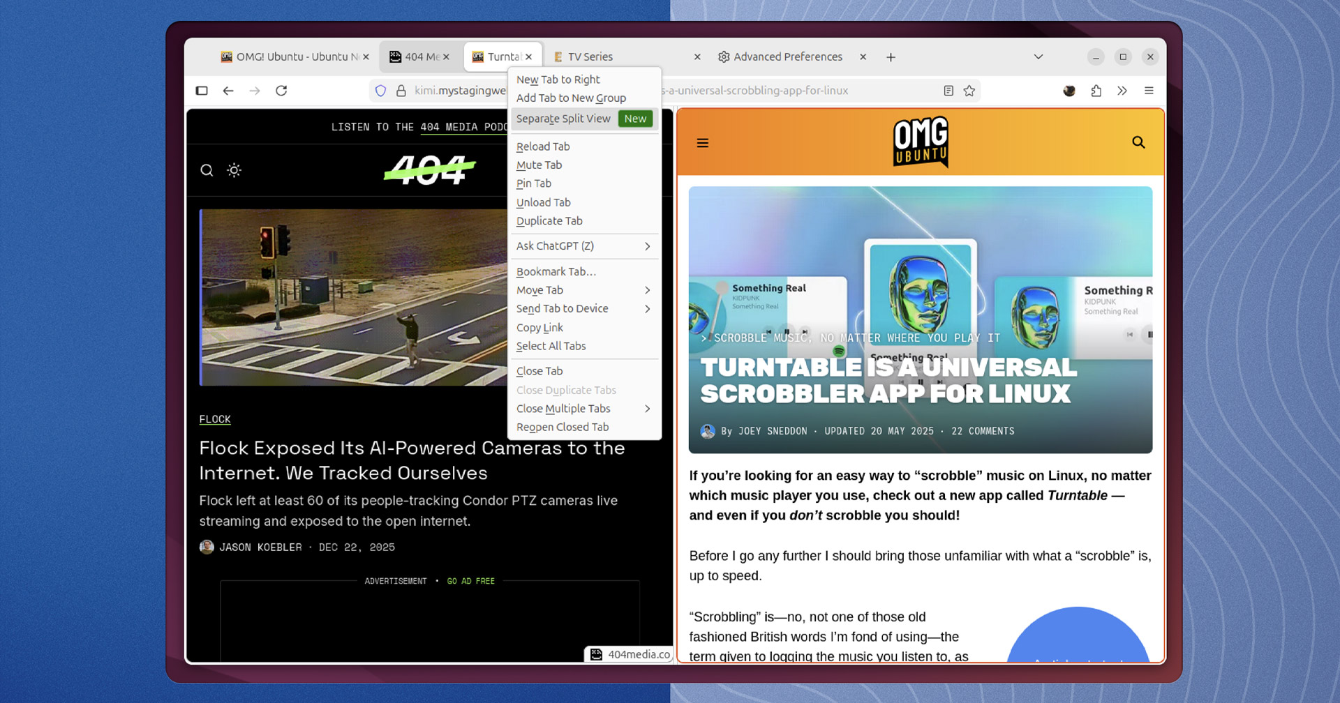 Firefox'ta Split Tab Özelliği ve Dikey Sekmeler ve Kenar Çubuğu 